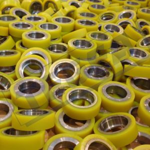 Wheels coated with Adiprene, Polyurethane or Vulkollan